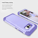 For Galaxy S8 Dropproof 3 in 1 No gap in the middle Silicone sleeve for mobile phone(Purple)