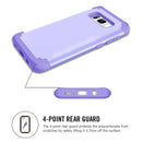 For Galaxy S8 Dropproof 3 in 1 No gap in the middle Silicone sleeve for mobile phone(Purple)