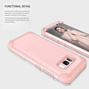 For Galaxy S8 Dropproof 3 in 1 No gap in the middle Silicone sleeve for mobile phone(Rose Gold)