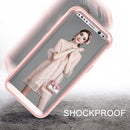 For Galaxy S8 Dropproof 3 in 1 No gap in the middle Silicone sleeve for mobile phone(Rose Gold)