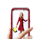 For Galaxy S8 Dropproof 3 in 1 No gap in the middle Silicone sleeve for mobile phone(Red)