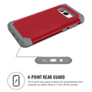 For Galaxy S8 Dropproof 3 in 1 No gap in the middle Silicone sleeve for mobile phone(Red)