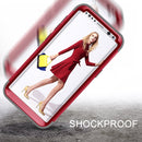 For Galaxy S8 Dropproof 3 in 1 No gap in the middle Silicone sleeve for mobile phone(Red)