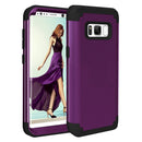 For Galaxy S8 Dropproof 3 in 1 No gap in the middle Silicone sleeve for mobile phone(Brown)