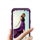 For Galaxy S8 Dropproof 3 in 1 No gap in the middle Silicone sleeve for mobile phone(Brown)