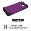 For Galaxy S8 Dropproof 3 in 1 No gap in the middle Silicone sleeve for mobile phone(Brown)