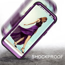 For Galaxy S8 Dropproof 3 in 1 No gap in the middle Silicone sleeve for mobile phone(Brown)