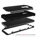 For Galaxy S9+ Dropproof 3 in 1 No Gap in the Middle Silicone Sleeve Protective Case(Black)