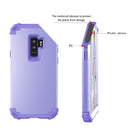 For Galaxy S9+ Dropproof 3 in 1 No Gap in the Middle Silicone Sleeve Protective Case(Light Purple)