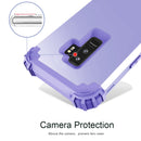 For Galaxy S9+ Dropproof 3 in 1 No Gap in the Middle Silicone Sleeve Protective Case(Light Purple)