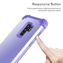 For Galaxy S9+ Dropproof 3 in 1 No Gap in the Middle Silicone Sleeve Protective Case(Light Purple)