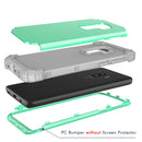For Galaxy S9+ Dropproof 3 in 1 No Gap in the Middle Silicone Sleeve Protective Case(Mint Green)