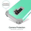 For Galaxy S9+ Dropproof 3 in 1 No Gap in the Middle Silicone Sleeve Protective Case(Mint Green)
