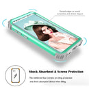 For Galaxy S9+ Dropproof 3 in 1 No Gap in the Middle Silicone Sleeve Protective Case(Mint Green)