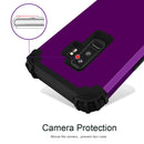 For Galaxy S9+ Dropproof 3 in 1 No Gap in the Middle Silicone Sleeve Protective Case(Purple)
