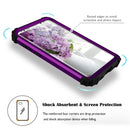 For Galaxy S9+ Dropproof 3 in 1 No Gap in the Middle Silicone Sleeve Protective Case(Purple)