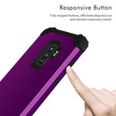For Galaxy S9+ Dropproof 3 in 1 No Gap in the Middle Silicone Sleeve Protective Case(Purple)