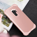 For Galaxy S9+ Dropproof 3 in 1 No Gap in the Middle Silicone Sleeve Protective Case(Rose Gold)