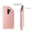 For Galaxy S9+ Dropproof 3 in 1 No Gap in the Middle Silicone Sleeve Protective Case(Rose Gold)