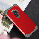 For Galaxy S9+ Dropproof 3 in 1 No Gap in the Middle Silicone Sleeve Protective Case(Red)