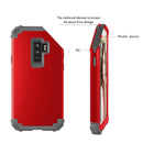 For Galaxy S9+ Dropproof 3 in 1 No Gap in the Middle Silicone Sleeve Protective Case(Red)
