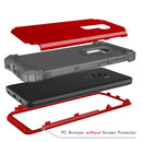 For Galaxy S9+ Dropproof 3 in 1 No Gap in the Middle Silicone Sleeve Protective Case(Red)
