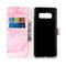 For Galaxy Note 8 Pink Marble Pattern Horizontal Flip Leather Case with Holder & Card Slots & Wallet