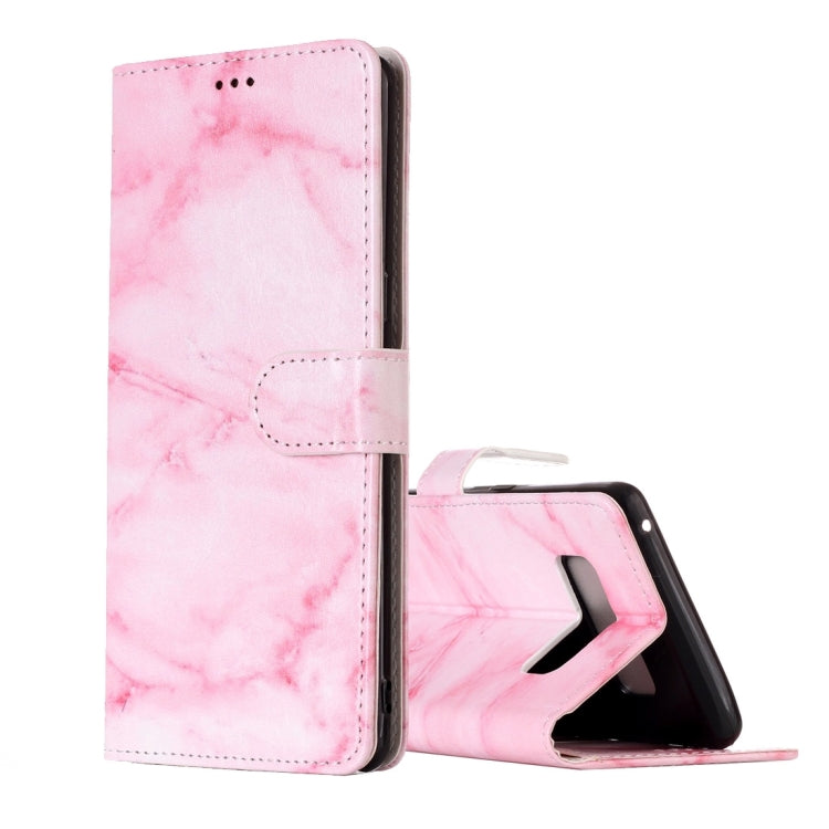 For Galaxy Note 8 Pink Marble Pattern Horizontal Flip Leather Case with Holder & Card Slots & Wallet