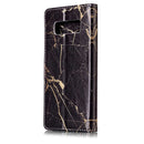 For Galaxy Note 8 Black Gold Marble Pattern Horizontal Flip Leather Case with Holder & Card Slots & Wallet
