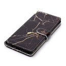 For Galaxy Note 8 Black Gold Marble Pattern Horizontal Flip Leather Case with Holder & Card Slots & Wallet