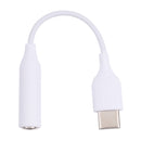 Type-C Male to 3.5mm Female Earphone Adapter Audio Adapter (White)