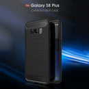 For Galaxy S8 + / G9550 Brushed Carbon Fiber Texture Shockproof TPU Protective Cover Case(Black)