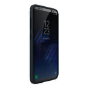 For Galaxy S8 Brushed Carbon Fiber Texture Shockproof TPU Protective Cover Case (Dark Blue)