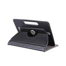 7 inch Tablets Leather Case Crazy Horse Texture 360 Degrees Rotation Protective Case Shell with Holder for Galaxy Tab A 7.0 (2016) / T280 & Tab 4 7.0 / T230 & Tab Q T2558, Colorfly G708, Asus ZenPad 7.0 Z370CG, Huawei MediaPad T1 7.0 / T1-701u(Black)
