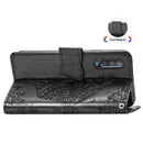 Butterfly Love Flowers Embossing Horizontal Flip Leather Case for Galaxy A50, with Holder & Card Slots & Wallet & Lanyard (Black)