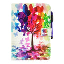 For Galaxy Tab A 8.0 / T350 Butterfly Tree Pattern Horizontal Flip Leather Case with Holder & Wallet & Card Slots & Sleep / Wake-up Function & Pen Slot