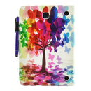 For Galaxy Tab A 8.0 / T350 Butterfly Tree Pattern Horizontal Flip Leather Case with Holder & Wallet & Card Slots & Sleep / Wake-up Function & Pen Slot