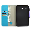 For Galaxy Tab E 8.0 / T377 Glasses Owl Pattern Horizontal Flip Leather Case with Holder & Wallet & Card Slots & Sleep / Wake-up Function & Pen Slot
