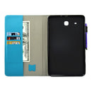 For Galaxy Tab E 9.6 / T560 Cats and Butterflies Pattern Horizontal Flip Leather Case with Holder & Wallet & Card Slots & Sleep / Wake-up Function & Pen Slot