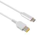 USB-C / Type-C to Big Square Male Laptop Power Charging Cable for Lenovo, Cable Length: about 1.5m(White)