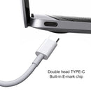 PD 5A USB-C / Type-C Male to USB-C / Type-C Male Fast Charging Cable, Cable Length: 2m (White)