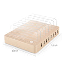 Multi-function DC5V/19.2A (Max) Output 8 Ports USB Detachable Charging Station Smart Charger, Support QC3.0(Black)