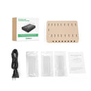 Multi-function DC5V/19.2A (Max) Output 8 Ports USB Detachable Charging Station Smart Charger, Support QC3.0(Black)