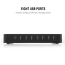 LMH-PW006 Multi-function 96W DC5V/19.2A (Max) Output 8 Ports USB Detachable Charging Station Smart Charger(Black)