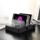006L Multi-function 50W DC5V/10A (Max) Output (Low Power) 8 Ports USB Detachable Charging Station Smart Charger, For iPad , Tablets, iPhone, Galaxy, Huawei, Xiaomi, LG, HTC and Other Smart Phones, Rechargeable Devices(Black)