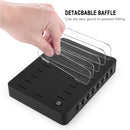 006L Multi-function 50W DC5V/10A (Max) Output (Low Power) 8 Ports USB Detachable Charging Station Smart Charger, For iPad , Tablets, iPhone, Galaxy, Huawei, Xiaomi, LG, HTC and Other Smart Phones, Rechargeable Devices(Black)