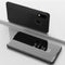 Electroplating Mirror Horizontal Flip Leather Case for Galaxy A30/A20 , with Holder (Black)