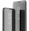 Electroplating Mirror Horizontal Flip Leather Case for Galaxy A30/A20 , with Holder (Black)