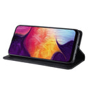Magnetic Buckle Retro Crazy Horse Texture Horizontal Flip Leather Case for Galaxy A70, with Holder & Card Slots & Photo Frame(Black)