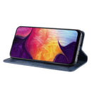 Magnetic Buckle Retro Crazy Horse Texture Horizontal Flip Leather Case for Galaxy A70, with Holder & Card Slots & Photo Frame(Blue)